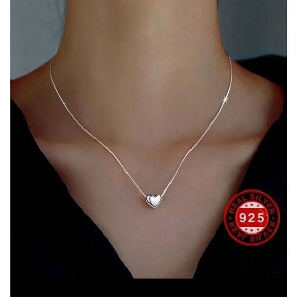 Sterling Heart Necklace - Picture 1 of 6